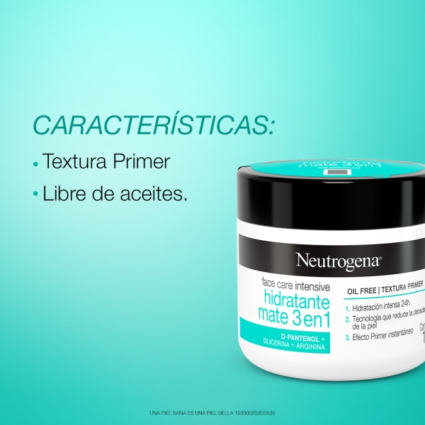 Crema Facial Neutrogena Hidratante Mate 3 En 1 - 100g - Imagen 4