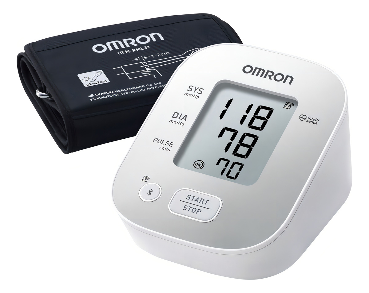Tensiómetro Digital Automático De Brazo Omron Hem-7144t2 Color Blanco