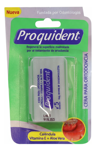 Cera Para Ortodoncia X5 Proquident Calendula Y Vitamina E - Imagen 3