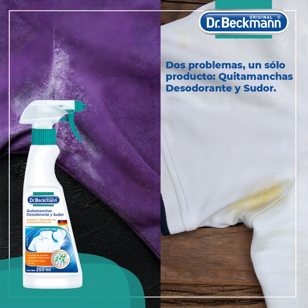 Quitamanchas Desodorante Y Sudor Spray Dr. Beckmann 250 Ml - Imagen 6
