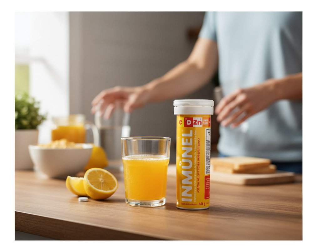 Inmunel(R) X 10 Comp. Efervescentes | Vitamina C + D + Zinc - Imagen 3