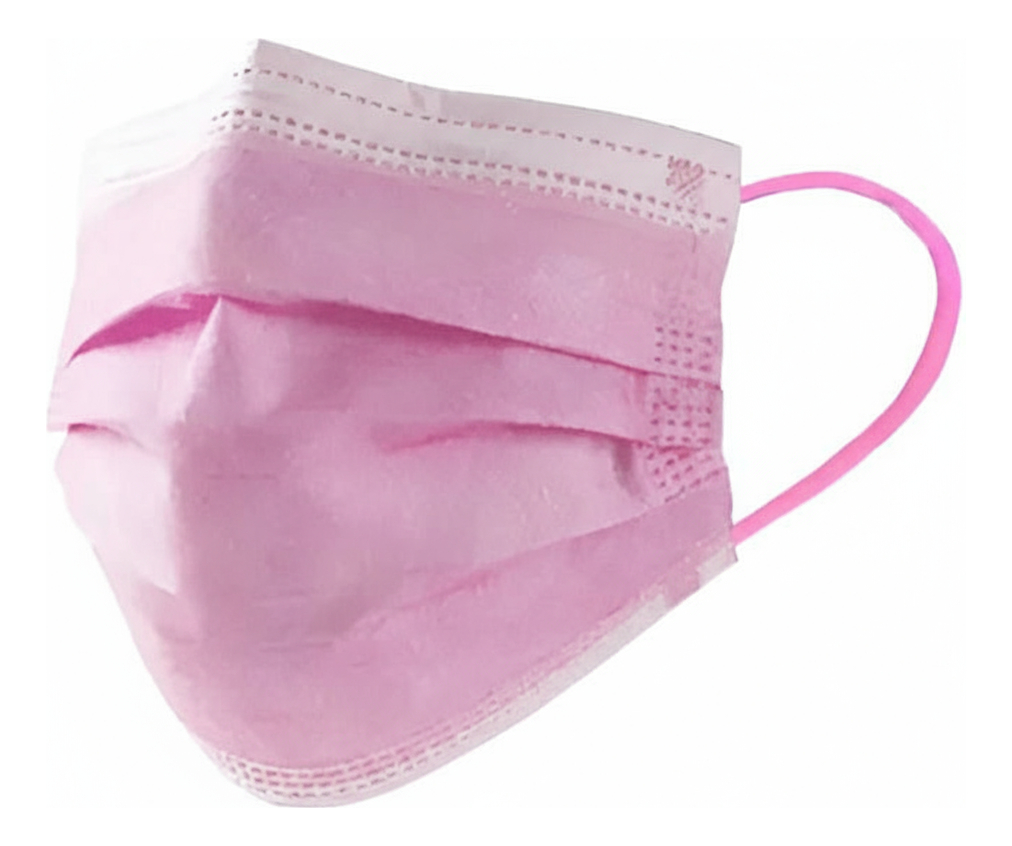 Tapaboca Con Elástico Color Rosado Caja 50 Unidades. - Imagen 3