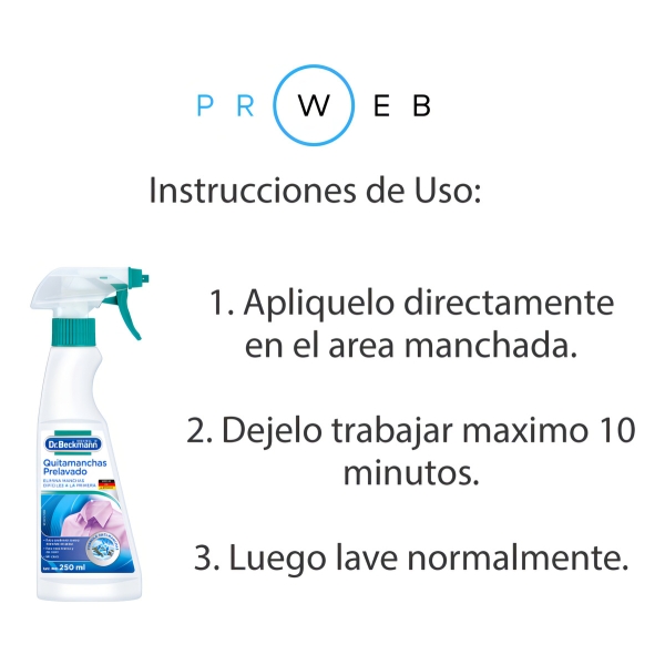 Quitamanchas Prelavado En Spray Dr. Beckmann - Imagen 3