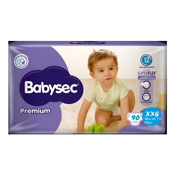 Pañales Babysec Premium Sin Género Xxgpañales Babysec Premium Sin Género Xxg X 96 Unidades - Imagen 2