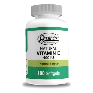 Natural Vitamina E Qualivits 400 Ui X 100 Cápsulas Blandas Sabor Natural