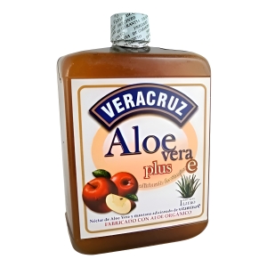 Aloe Vera Bebible Veracruz(R) + Vitamina C | 1 Litro Sabor Manzana