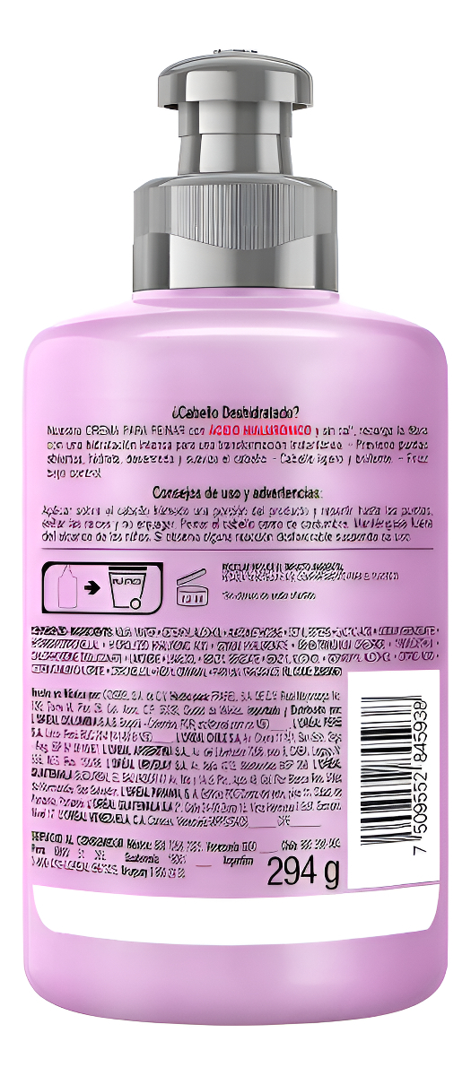 L'oréal Paris Crema Para Peinar Elvive Hidra Hialurónico Hidratación Intensa Hasta Por 72h, Ideal Para Cabello Deshidratado - Imagen 2