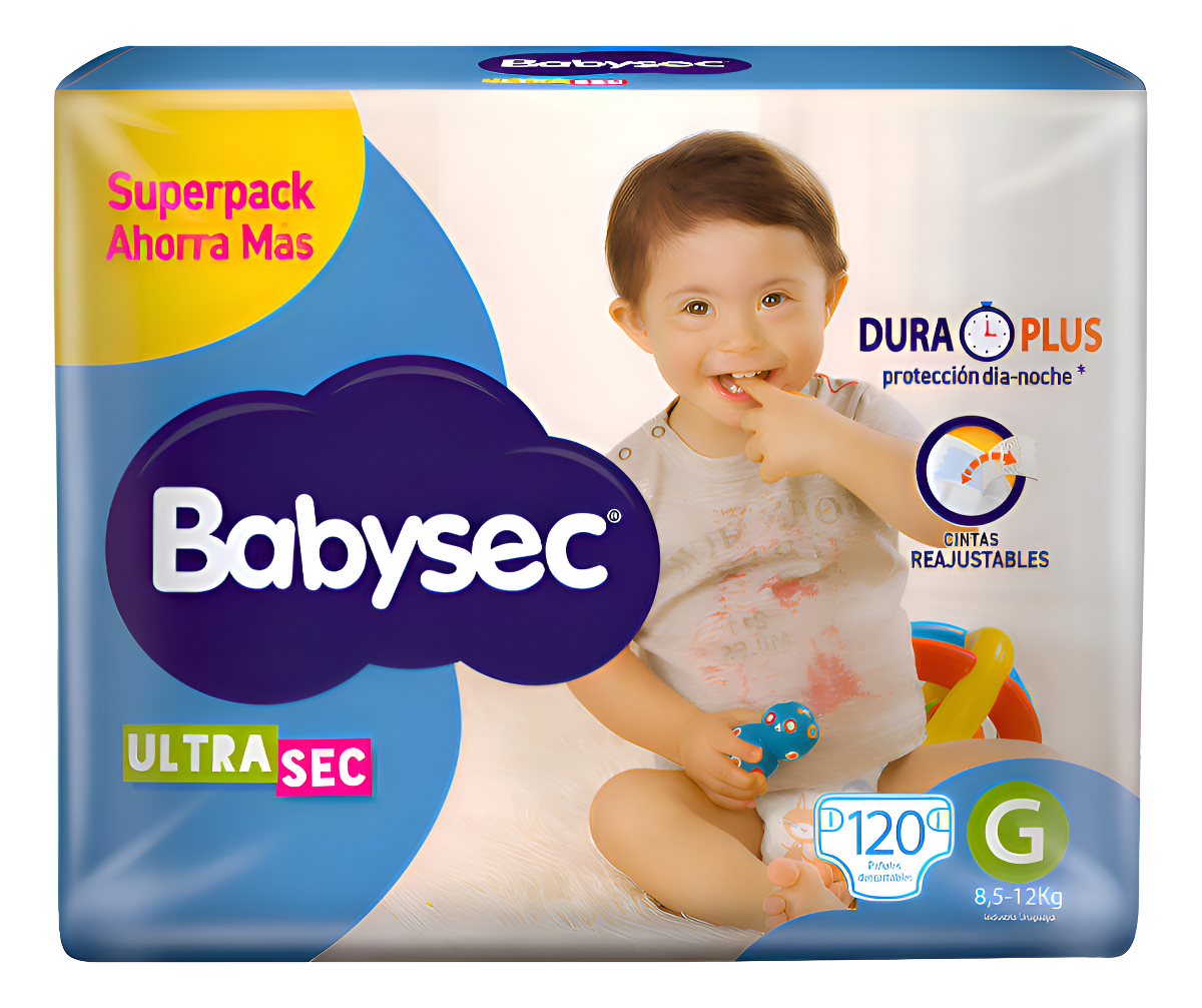 Babysec Ultrasec Pañales Talle G Paquete 120 Unidades