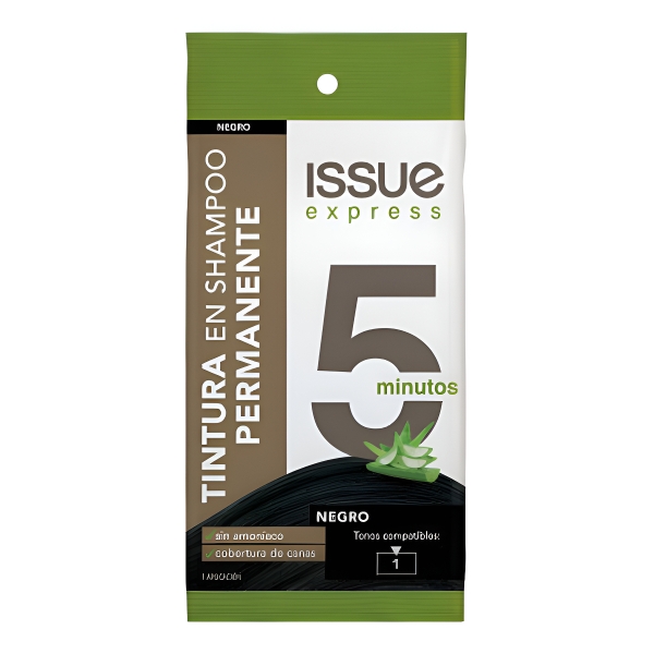 Issue Express 5 Minutos Tintura En Shampoo - Tono Negro - Imagen 2
