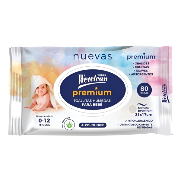 Wetclean Toallitas Premium Bebé - 80 - Unidad - 1