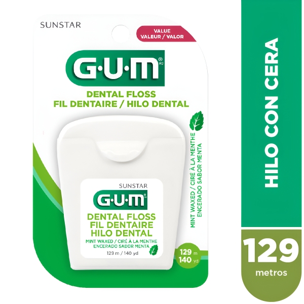 Hilo Dental Gum Dental Floss Sabor Menta 129 m - Imagen 7