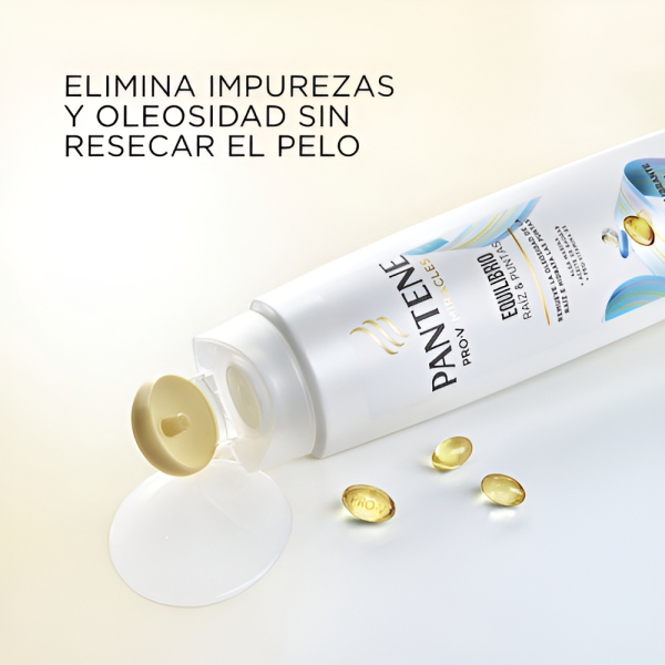 Shampoo Equilibrante Pantene Pro-v Miracles Equilibrio Raíz Y Puntas 300 Ml - Imagen 4