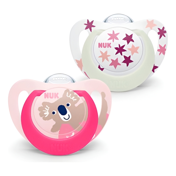 Chupetes Nuk Star Day & Night Bebe Luminoso Pack X 2 Un Color 6/18 Koala - Imagen 2