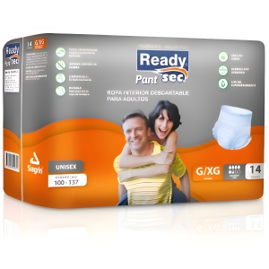 Ready Sec Pants G-xg X 14 Unidades Talle G/xg