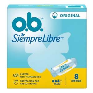 Tampones Ob Originales Medio X 8 Un