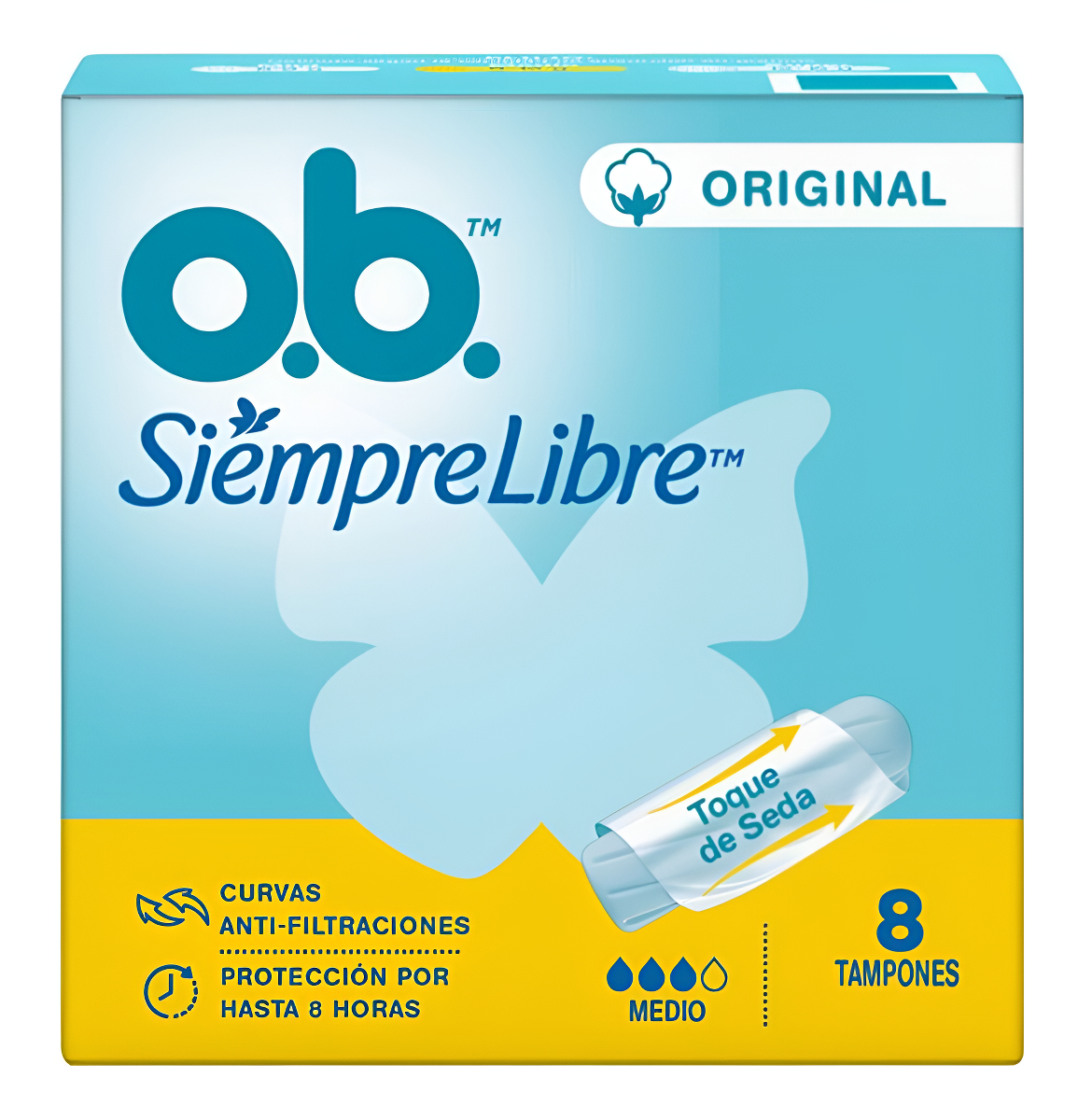 Tampones Ob Originales Medio X 8 Un
