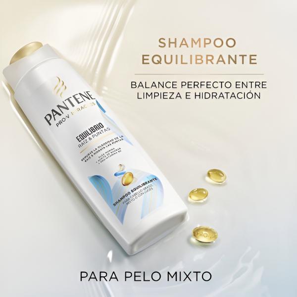 Shampoo Equilibrante Pantene Pro-v Miracles Equilibrio Raíz Y Puntas 300 Ml - Imagen 2