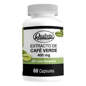 Café Verde 400 Mg X 60 Cápsulas Qualivits(R) Adelgazante Sabor Sin Sabor