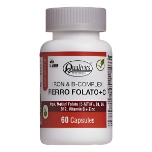 Qualivits Iron & B-complex Ferro Folato + C X 60 Capsulas