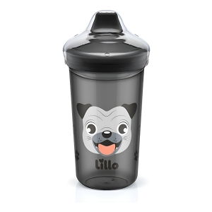 Vaso De Transición Antifugas Eco Max Dog Lillo De 320 Ml, Color Negro