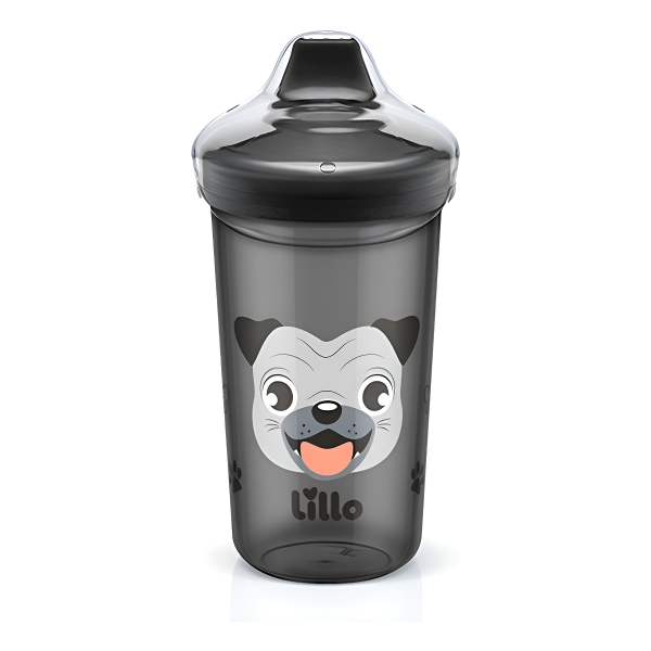 Vaso De Transición Antifugas Eco Max Dog Lillo De 320 Ml, Color Negro