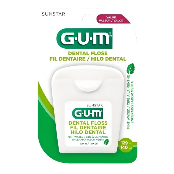 Hilo Dental Gum Dental Floss Sabor Menta 129 m - Imagen 3