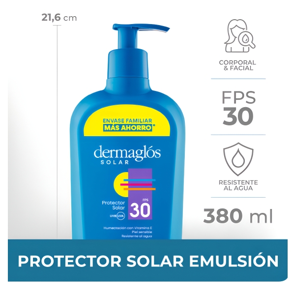 Dermaglos Protector Solar Fps30 Emulsión - Imagen 5