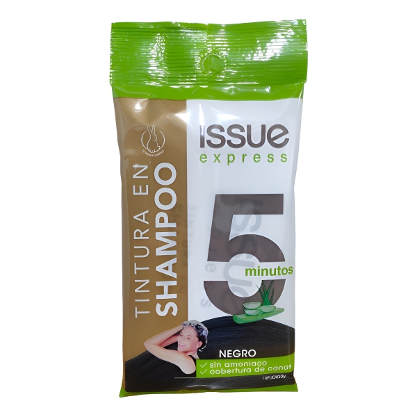 Issue Express 5 Minutos Tintura En Shampoo - Tono Negro - Imagen 6