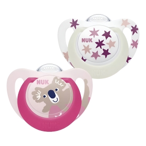 Chupetes Nuk Star Day & Night Bebe Pack X 2 18/36 M