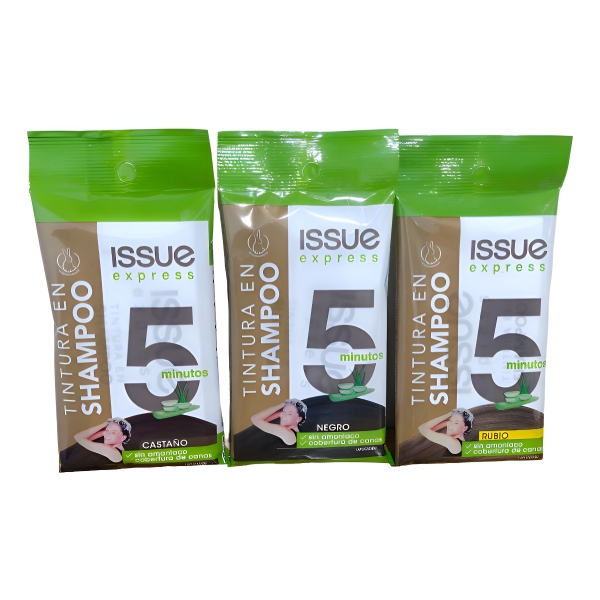 Issue Express 5 Minutos Tintura En Shampoo - Tono Negro - Imagen 5