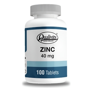Zinc 40 Mg Qualivits - 100 Tabletas Sabor Sin Sabor