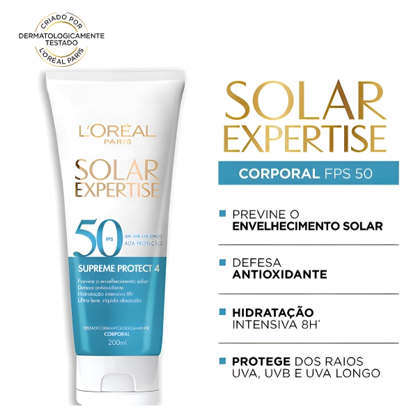 Protector Solar L'oréal Paris Solar Expertise Supreme Protect 4 50fps En Crema 200ml - Imagen 2