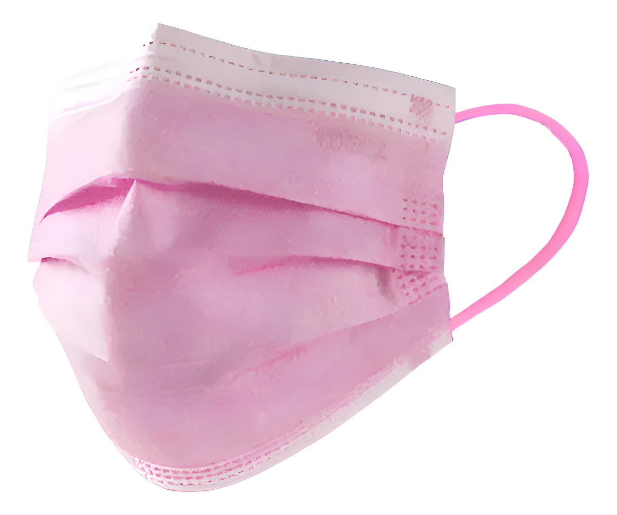 Tapaboca Con Elástico Color Rosado Caja 50 Unidades.