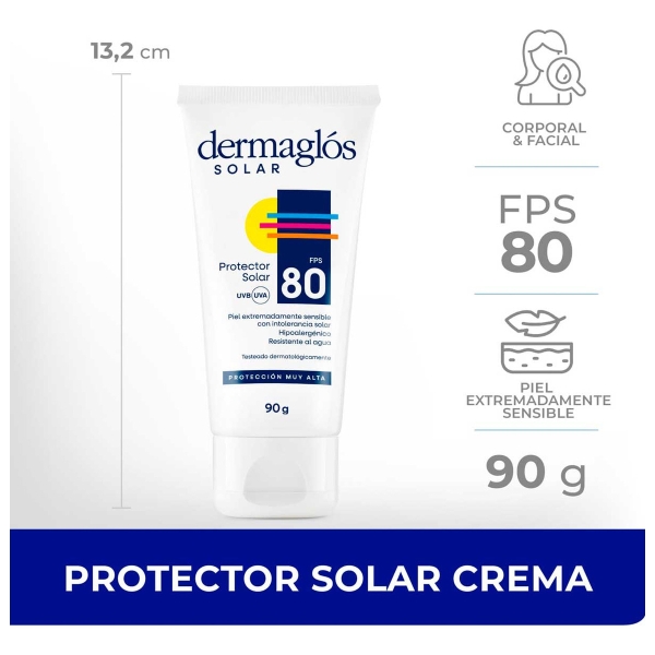 Dermaglos Solar 80 Resist Crema 80 Fps [90 Gr - Imagen 2