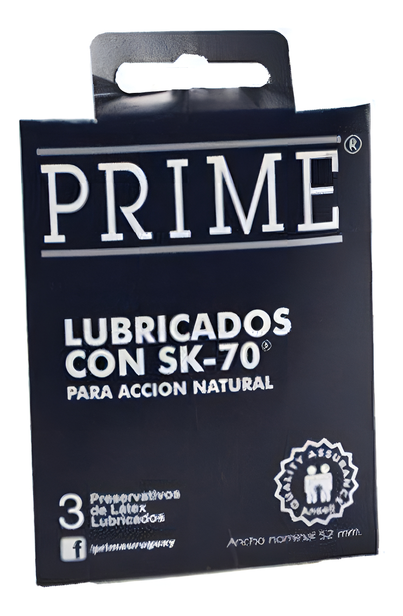 Preservativos Prime(R) Lubricados Con Sk - 70 X 3 Unidades