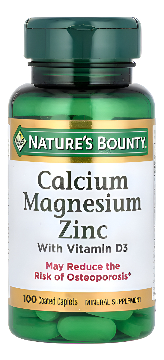 Suplemento En Comprimidos Nature's Bounty Calcium Magnesium Zinc & Vit. D3 En Pote 100 Un Sin Sabor - Imagen 12