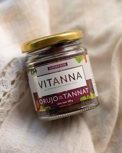 Vitanna Harina De Orujo De Uva Tannat - 100 Gramos - Imagen 3