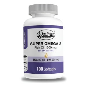 Qualivits(R) Super Omega 3 Fish Oil 1000mg X 100 Cápsulas