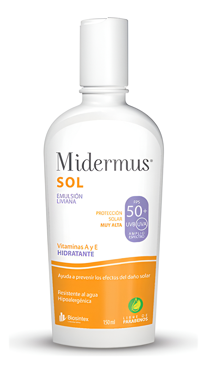 Midermus Protector Solar Con Vitamina A Y E Fps50 150ml