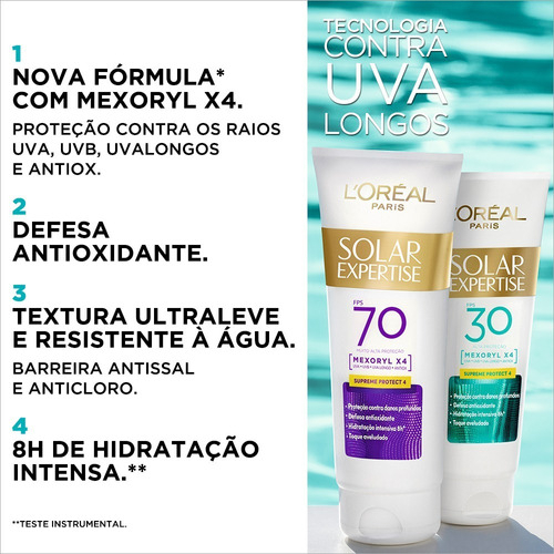 Protector Solar L'oréal Paris Solar Expertise Supreme Protect 4 50fps En Crema 200ml - Imagen 10