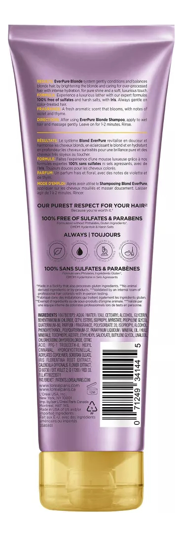 Acondicionador Ever Pure Blonde 250 Ml L'oreal - Imagen 2
