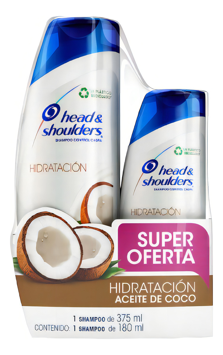 Shampoo Head & Shoulders Shampoo Control Caspa Aceite De Coco Anticaspa De Coco En Botella Por 1 Unidad
