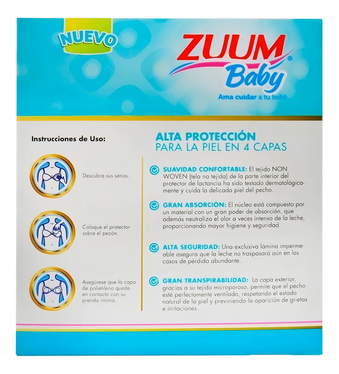 Protector De Lactancia Zuum Baby 24 Piezas - Imagen 2
