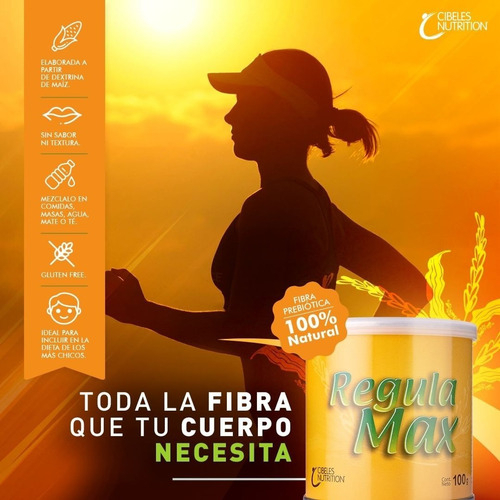 Regulamax Fibra Regula Tránsito Intestinal Cibeles - 100 Grs Sabor Neutro - Imagen 6