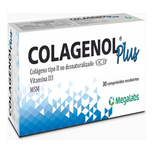 Colagenol(R) Plus X 30 Comp | Colágeno Tipo 2 + Vitamina D3 Sabor Sin Sabor