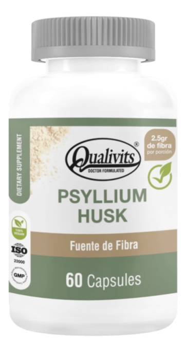 Psyllium Husk Qualivits(R) X 60 Cápsulas