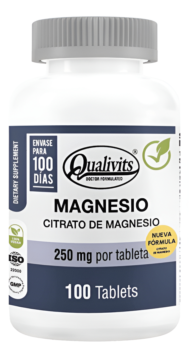 Citrato De Magnesio Qualivits(R) 250mg X 100 Tabletas