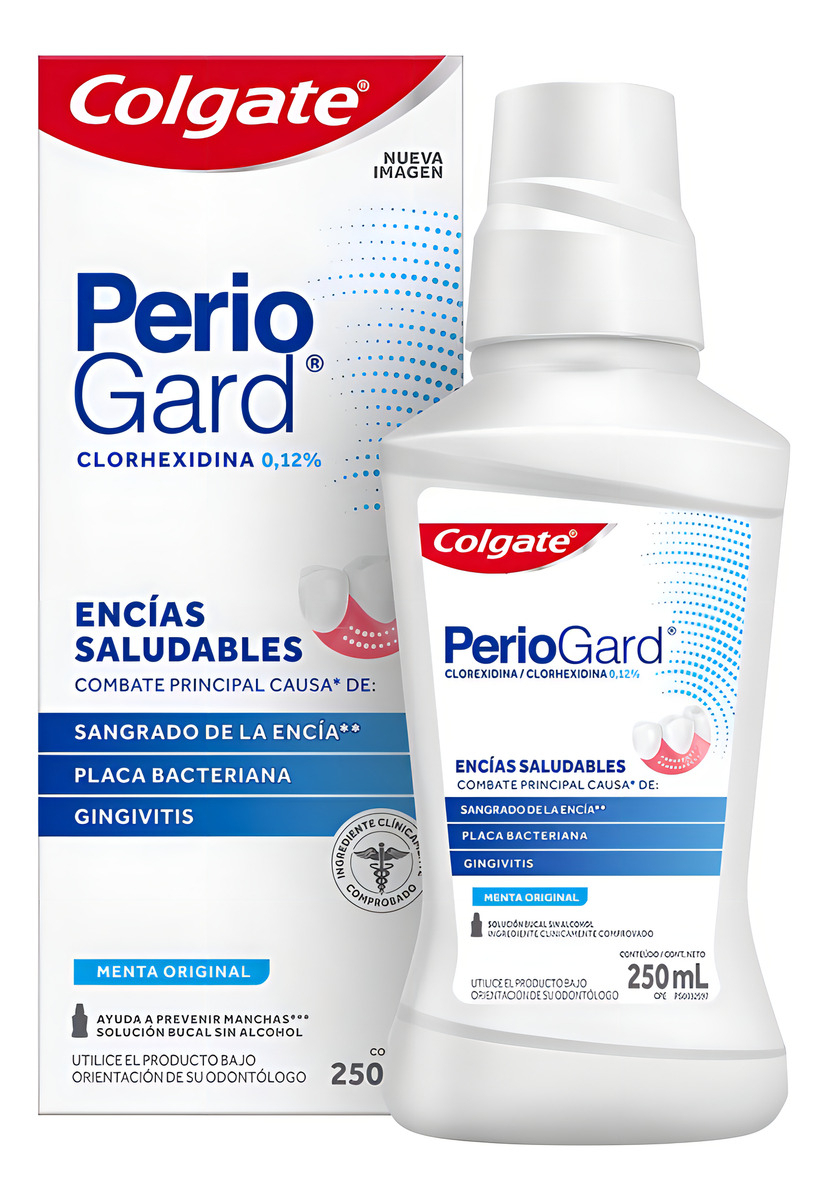 Enjuague Bucal Colgate Periogard Menta Original Sin Alcohol 250m