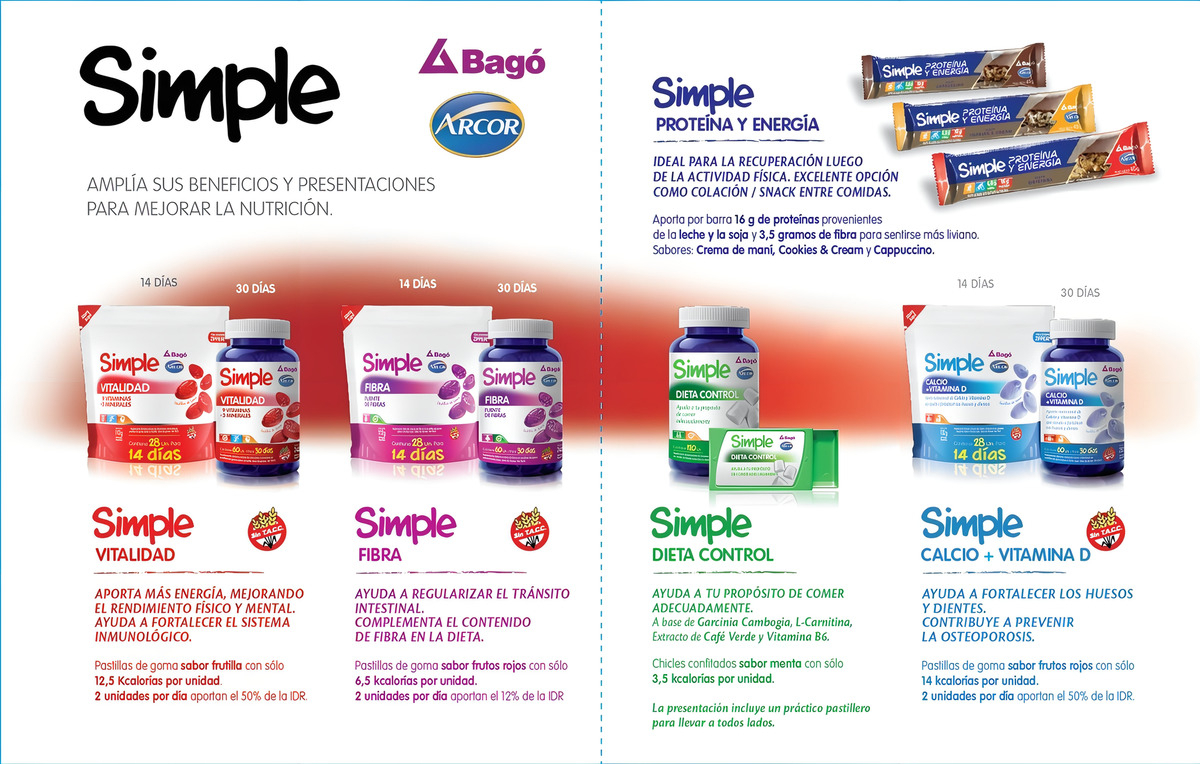 Simple Vitalidad Frasco 60 Unidades Sabor Frutilla - Imagen 7