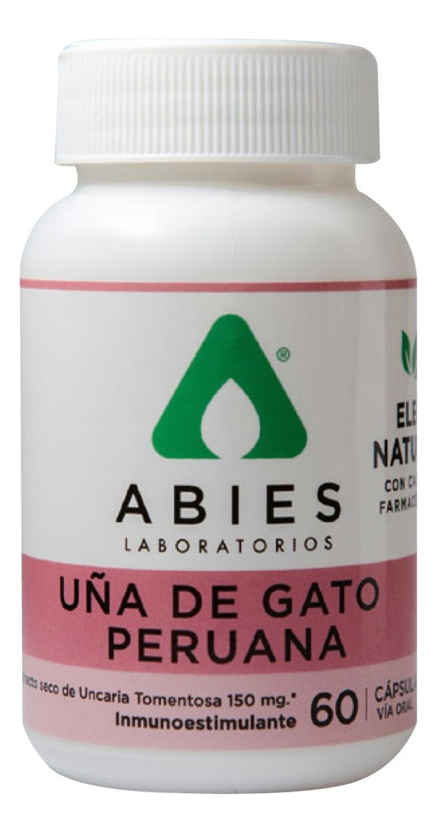 Suplemento Nutritional Uña De Gato Peruana Abies 300mg 60 Cápsulas